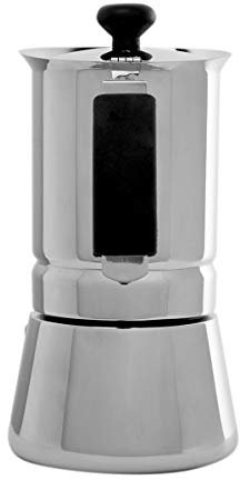 Oroley - Cafetera Italiana Arges | Acero Inoxidable | 2 Tazas | Cafetera Inducción, Vitrocerámica, Fuego y Gas | Estilo Tradicional