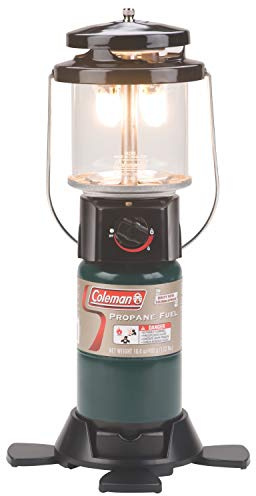 Coleman 1000L Deluxe Propane Lantern, Gas Lamp with Adjustable Brightness, Pressure Control, Carry Handle & Mantles Included, Great for Camping, Hunting, Power Outage & More