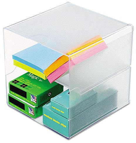 Deflecto Single Shelf Cube Storage Modular and Expandable Desktop Storage Solution for Stationery and Crafting Storage