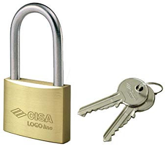 CISA 121011500, Lucchetto Arco Lungo Locking Line, Ottone, 50 mm