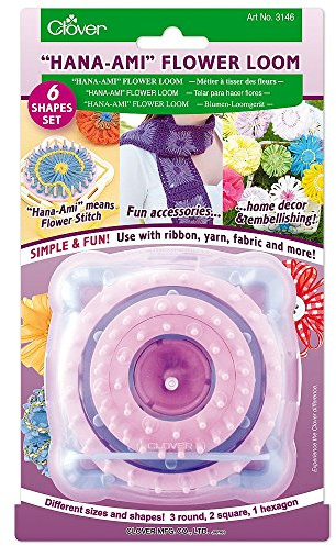 Clover Hana-Ami Flower Loom 6 Shape Set, Pink/Blue (3146)