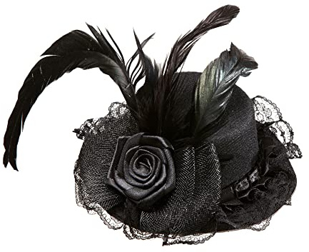 W WIDMANN MILANO Party Fashion - Mini chapeau Élégance noire, design raffiné, matériaux durables, polyvalent pour toutes occasions, confort optimal, accessoire tendance et original