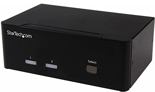 StarTech.com SV231DVGAU2A - Conmutador KVM de 2 Puertos con VGA Doble y concentrador USB 2.0 de 2 Puertos