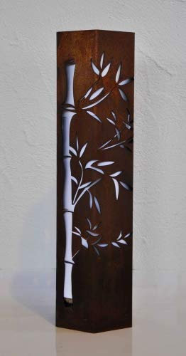 Feuersäule mit Bambusmotiv, Höhe 80cm