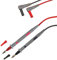 PeakTech Messspitzen für Multimeter 120 cm - Flexible Messleitungen & Messspitzen mit 4mm Stecker - 1000V AC/DC, 10A, CAT III/IV - Messkabel für Multimeter mit Prüfspitzen Grau/Rot/Schwarz