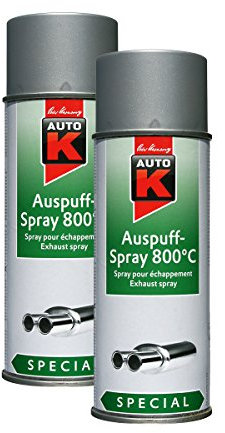 Kwasny Auspuff Lackspray Silber Hitzefest 400Ml Hitzelack Thermolack Auspufflack 2X