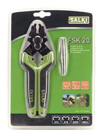 SALKI | Agrafeuse pour Clôtures FSK20 | Pinces pour Clôtures | Coupeur de Câbles Incorporé | Compatible avec les Agrafes Ω20 et HR22 | Vert