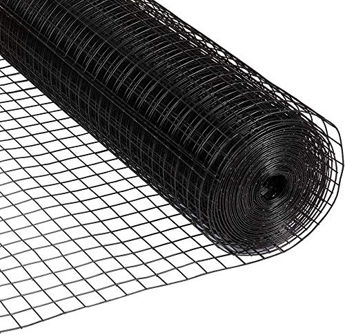 Fencer Wire 16 Gauge Black Vinyl Coated Welded Wire Mesh Size 0.5 inch by 0.5 inch (2 ft. x 50 ft.)
