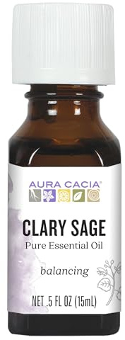 Aura Cacia, 100% Pure Essential Oils, Clary Sage, Balancing, .5 fl oz (15 ml)