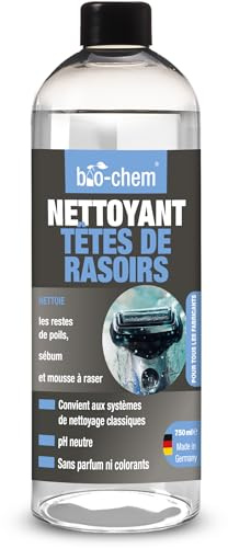 Bio-Chem - Limpiador para cabezales de afeitado 750 ml - Mantenimiento apto para todas las marcas de afeitadoras - Producto de limpieza para hombres y mujeres