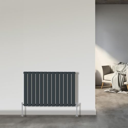 NRG 600x884 Horizontal Flat Panel Designer Radiator Bathroom Central Heating Rad Single Column Anthracite