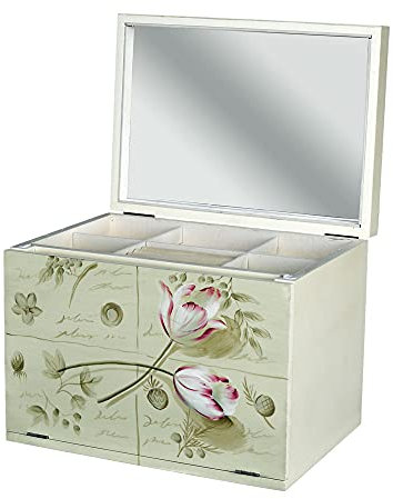 Nostalgischer Vintage Schmuckkasten Shabby Chic bemalt FRF59 Palazzo Exklusiv