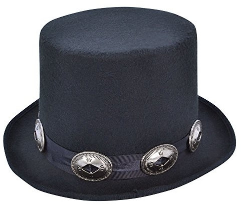 Bristol Novelty BH642 Rocker Style Top hatt, Män, Svart, En Storlek
