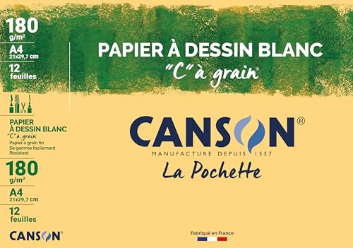 CANSON 200027107 Zeichenpapier, DIN A4, 180 g/qm