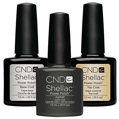 CND Original Shellac Asphalt Plus Base Coat Plus Top Coat 7.3 ml 1er Set 1 x 22 ml