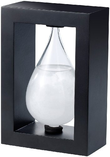 Carlo Milano Dänisches Sturmglas: Modernes FitzRoy-Sturmglas in Tropfenform, 14cm (Wettervorhersage, Tropfen, Galileo Thermometer)