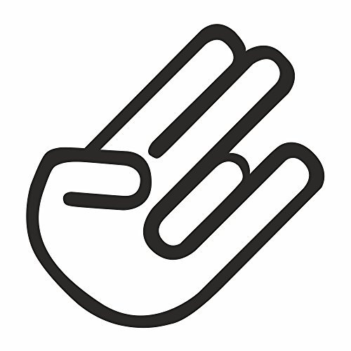 Folien-zentrum – hand svart 10 x 7 cm – högkvalitativ dekal bil tuning – OEM och JDM bildekal – roliga klistermärken för bil – klistermärkesbomb – bildekal – Made in Germany