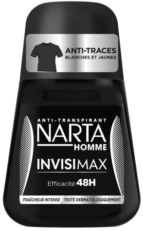 Narta - Deodorante roll-on da uomo InvisiMax efficace 24 ore, 50 ml