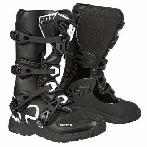 Fox Racing Youth Comp Motocross Dirt Bike Boots, Black, 7