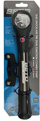 Beto SP-006AG Mini-Handpumpe für Presta- und Schrader-Reifen und Stoßdämpfer CNC-Legierung