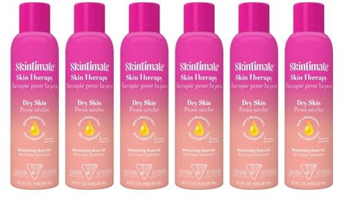 Skintimate Skin Therapy Moisturizing Shave Gel for Dry Skin, With 6 Moisturizers Including Olive Butter, 7 oz (Pack of 6)