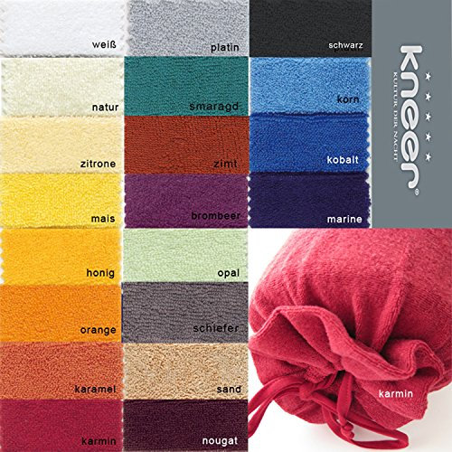 Kneer Flausch Frottee Nackenrollenbezug 15x40 cm Platin-Grau Doppelpack