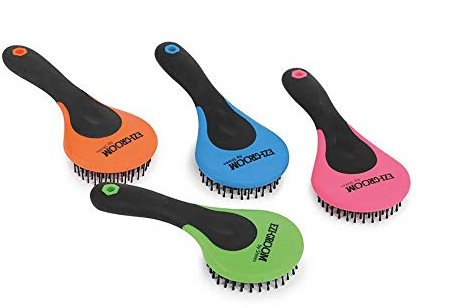 Shires 1366 Ezi-Groom Grip Mane and Tail Brush: Lime Green