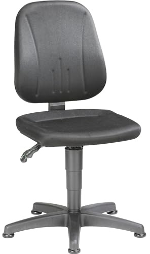 bimos Siège d'atelier à hauteur réglable par lift à gaz - habillage tissu - noir, avec patins - Chaise Chaise d'atelier Chaise universelle Chaises Chaises d'atelier Chaises universelles Siège d'atelier Siège pivotant Sièges d'atelier Sièges pivotants