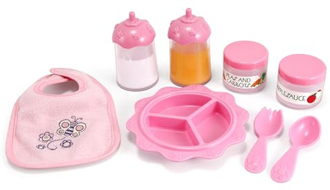 Melissa & Doug Mine to Love Baby Food & Bottle Play Set for Feeding Dolls Baby Doll Feeding Set, Disappearing Milk Bottle Toy for Kids 3+