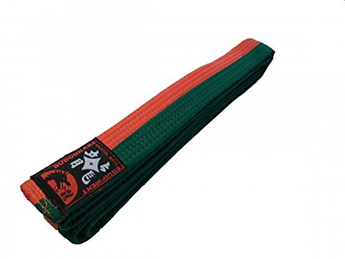 Budogürtel grün-orange halb-halb-gestreift (220)