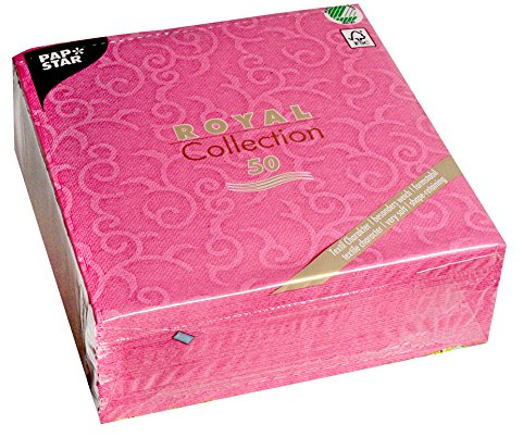 Papstar, 50 Servietten ROYAL Collection 1/4-Falz 40 cm x 40 cm fuchsia Casali, #84886