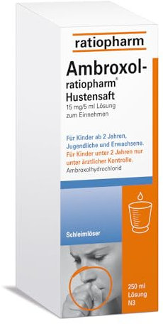 Ambroxol-ratiopharm Hustensaft: Schleimlöser für die Bronchien - erleichtert das Abhusten von zähem Schleim, 250 ml