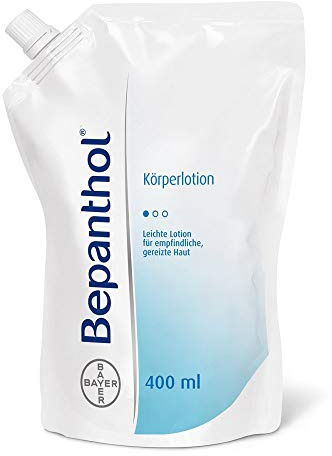 Bepanthol Körperlotion | Leichte Lotion für empfindliche, gereizte Haut | 400 ml Nachfüllbeutel