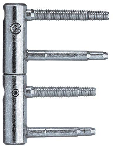 Gedotec Türbänder 3-DIM Zargenbänder Haustür-Scharnier Holz Einbohrband 2-teilig | Rollen ø 20 mm | Bolzen 65 mm | Bandhöhe 112 mm | Stahl verzinkt | 11R 20-000 | 1 Stück - Türscharnier Eingangstür