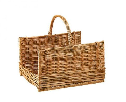 GRIGNO-TEK Carré Panier à buches en osier buff PBU1291, Marron