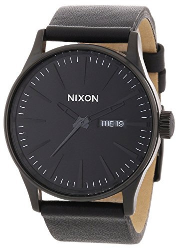 Nixon Armbanduhr Sentry Leder All Black