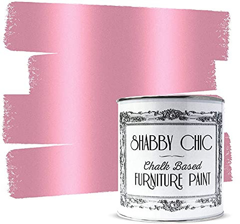 Shabby Chic Chalk Based Furniture Paint, Metallic Pink Grape - 100 ml | Distressed Matt Finish for Furniture, Home Decor or DIY | Interior & Exterior | Non-Sand, Suitable for Wood, Plastic & Metal