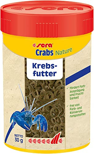 sera Crabs Nature Krebsfutter 100 ml | Hauptfutter aus sinkenden Loops für Süß- & Meerwasser-Krebse | Mit Spirulina & Erlenzapfen | Fördert Gesundheit & Farbenpracht | Natürliche Ernährungsgewohnheit