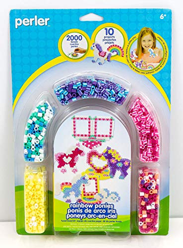 Perler - Rainbow Pony Frames Activity Kit - Fused Arch Blister Bead Kit - 2000 Beads - Kids Toys - Age 6 Years +