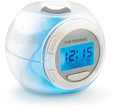 Metronic 477007 Sveglia Nature con Suoni della Natura, Trasparente Cristallo