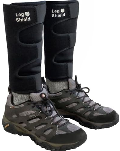 Leg Gaiters with Hook and Loop Straps – Soft Neoprene, Basic Lower-Leg Protection for Yard Work, Mountain Biking, Outdoor Use, and General Shin/Calf Protection (Pair)
