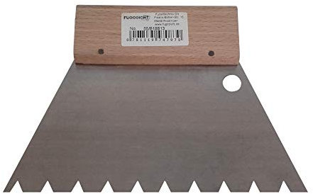 Fugodicht Leim Klebstoff Zahnspachtel Bodenleger Normalstahl B13 11.5x7.0mm gezahnt 180mm