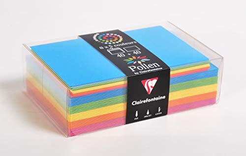Clairefontaine pollenkort och kuvertkorrespondensset, 82 x 128 mm – sommar, uppsättning med 40