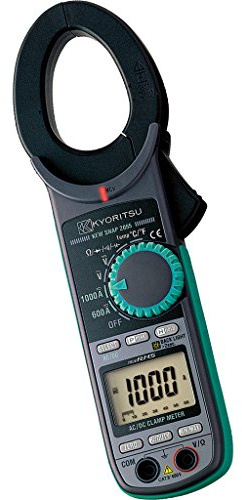 Kyoritsu Kew 2055 pinza amperimétrica digital compacta para la tamaño de corriente AC/DC, tensioni AC/DC, resistencia, continuidad, prueba diodo, frecuencia, Capacidad, Gris