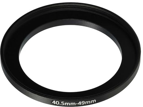 vhbw Anillo Adaptador Step Up de 40,5 mm a 49 mm para Objetivo de la cámara - Adaptador de Filtro, Metal, Negro