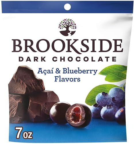 BROOKSIDE Dark Chocolate, Acai and Blueberry Flavored Snacking Chocolate Bag, 7 oz