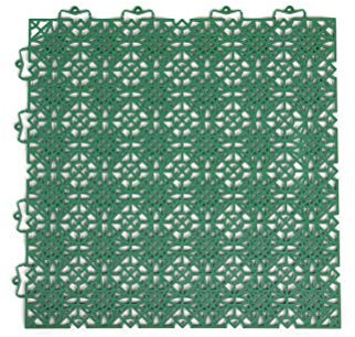 Andiamo 202401 Lot de 7 Carreaux en Plastique pour revêtement au Sol 38 x 38 cm 1 m² Vert