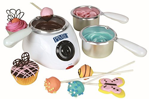 PME Electric Chocolate Candy Melt Buttons Melting Pot 2 Heat Settings 3 Pots