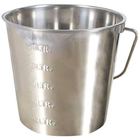 Kerbl Eurofarm Secchio graduato in Acciaio Inox 12,3 l