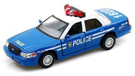 KiNSMART Ford Crown Victoria NYPD 5 1:42 Scale Police Interceptor Car w/Pullback Action